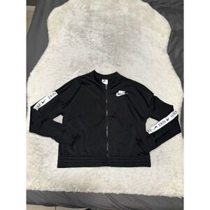 Nike Sportswear Girls XL Black Zip Up Track Jacket‎ White